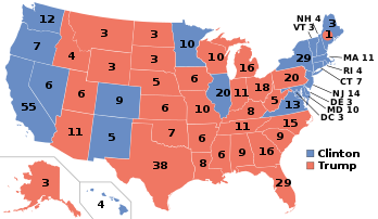 A map displaying the final commitments of the electors in the 2016 Presidential race. (Wikimedia Commons) 