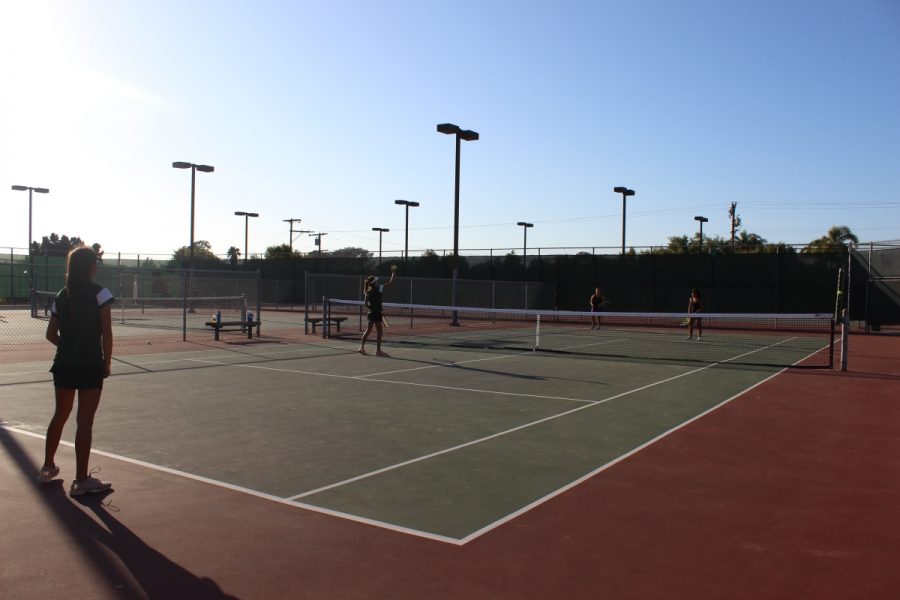 SCHS tennis team takes on CHS on their home court.