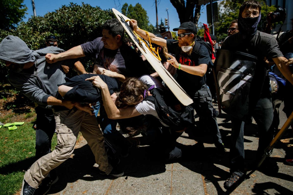 Antifa clashes with other protesters