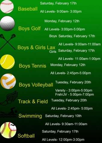 Spring Sport Tryout Dates