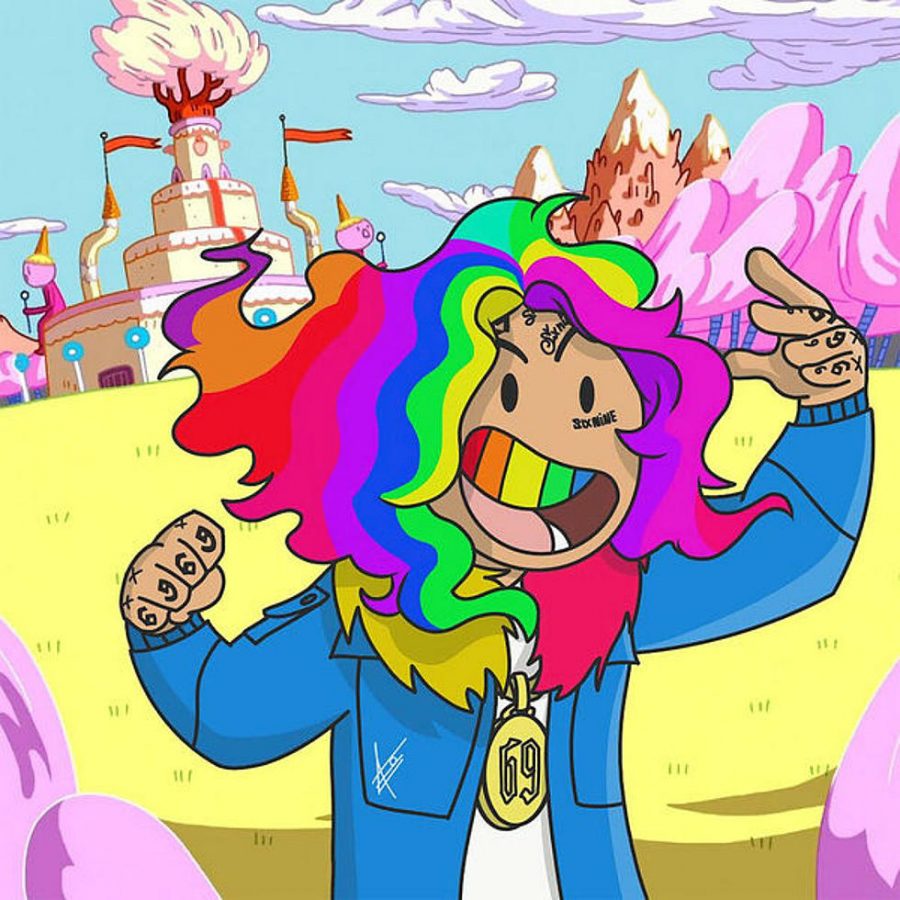 The “DAY69” album by 6ix9ine released on Feb. 23 demonstrates an abstract cover making a parody of the cartoon, “Adventure Time”.
