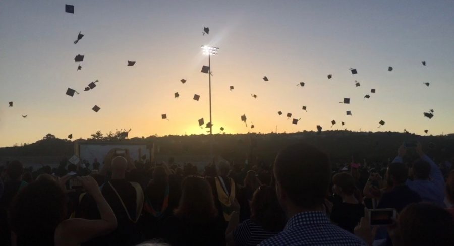 The graduating Senior Class of 2017, throw their caps as they wave goodbye to Sage Creek High School. This year, a new set of students, Graduating Class of 2018, will be throwing up their caps and turning their tassels as they prepare for adulthood.