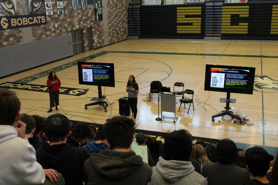Counselors held an informational meeting for sophomores on Tuesday, Feb. 19. They discussed what can be expected next year as regards to APs and went over the 2019-2020 school year course request. entry form.