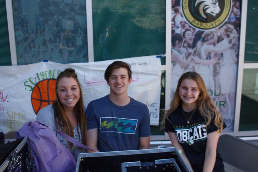 Members of ASB playing music during lunch on Friday. Students were eating their lunch while listening to these tunes.