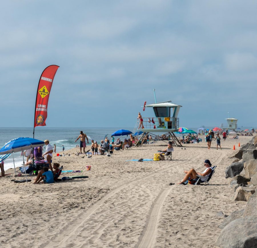 Carlsbad Village and nearby beaches remain popular despite the COVID-19 pandemic. Coastal areas of the city, as well as beaches have been hotspots for those seeking to stay outside during lockdown since beaches have, for the most part, remained open with little restrictions. 