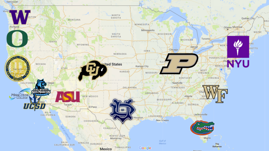 Class of 2022 Commitment Map