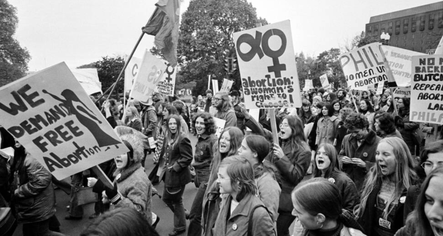 Protestors out front of the U.S. Capitol in 1971. The controversy over abortion has lasted decades and endures today. 