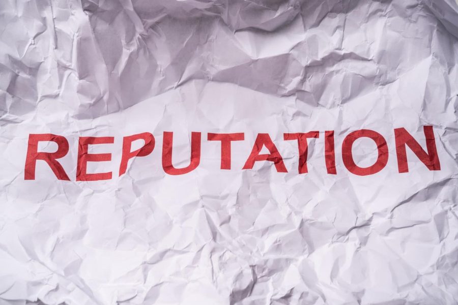 A crumpled up piece of paper displays the word, “Reputation” in red ink. Reputations are very individual and valuable and can determine a person’s future as well as social stature.

