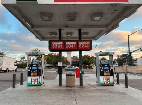 Normal gasoline at a local 7/11 station in Encinitas sits just below $6. Although fuel generally costs more in California, prices in San Diego county are consistently even higher. 