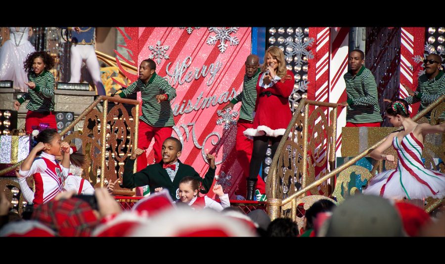 Mariah Carey performes at a Disney Christmas parade. Carey has had more No. 1 hits on the Billboard Hot 100 than both Michael Jackson and Elvis Presley.