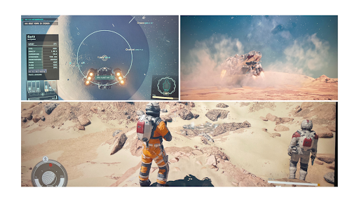 The three stages of flying in, landing and exploring a desolate Earth. The once ecologically diverse planet now lays an uninhabitable wasteland.