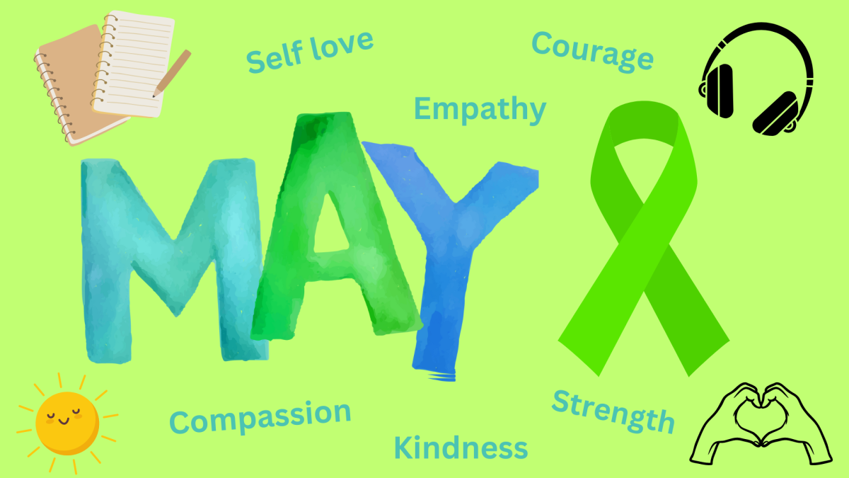 May is Mental Health Awareness Month; the symbol for mental health awareness is the green ribbon. This month is an important reminder to protect individual peace and support others struggling with mental health.