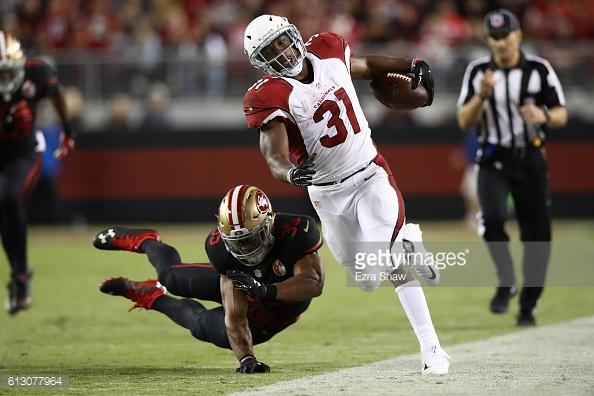 during their NFL game at Levi's Stadium on October 6, 2016 in Santa Clara, California.