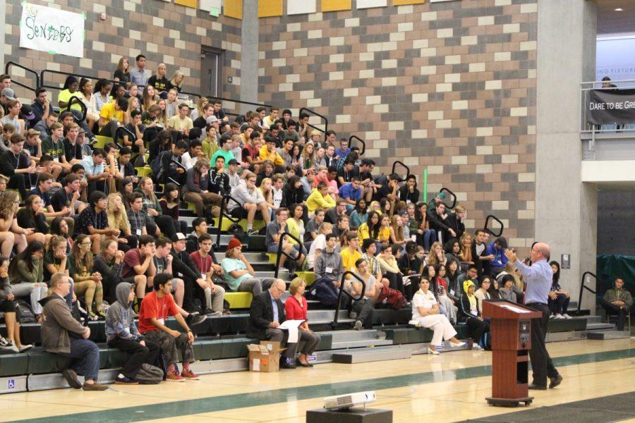 Bobcat Seniors, Sophomores, and Freshman listen in on presentations from various career fields