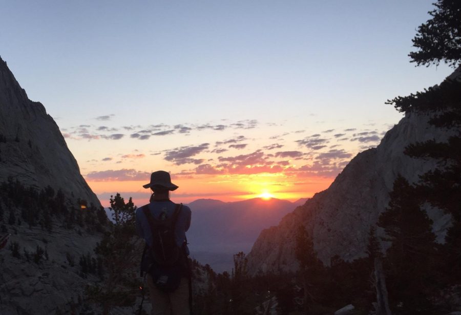 Zack Thurman observes one of the many sunsets on his hike.