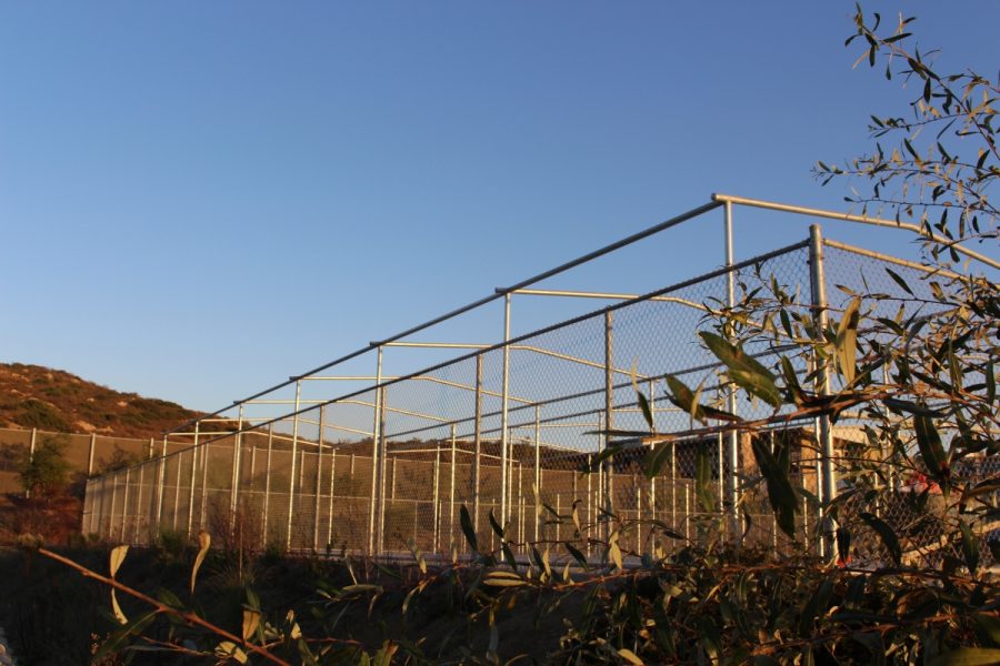 Sage Creek's new batting cage, located between the softball and baseball fields, is making steady progress for completion 