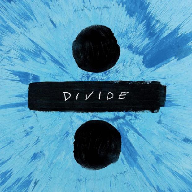 Ed Sheeran's self-painted album cover for his latest album, "Divide." 