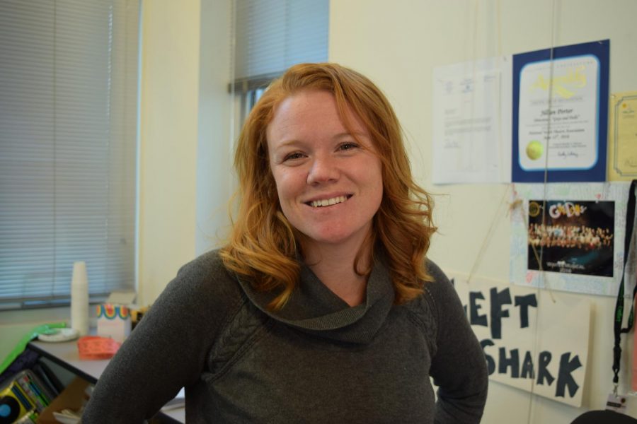  Sage Creek’s theatre teacher Jillian Porter who is directing the school’s musical Footloose.
