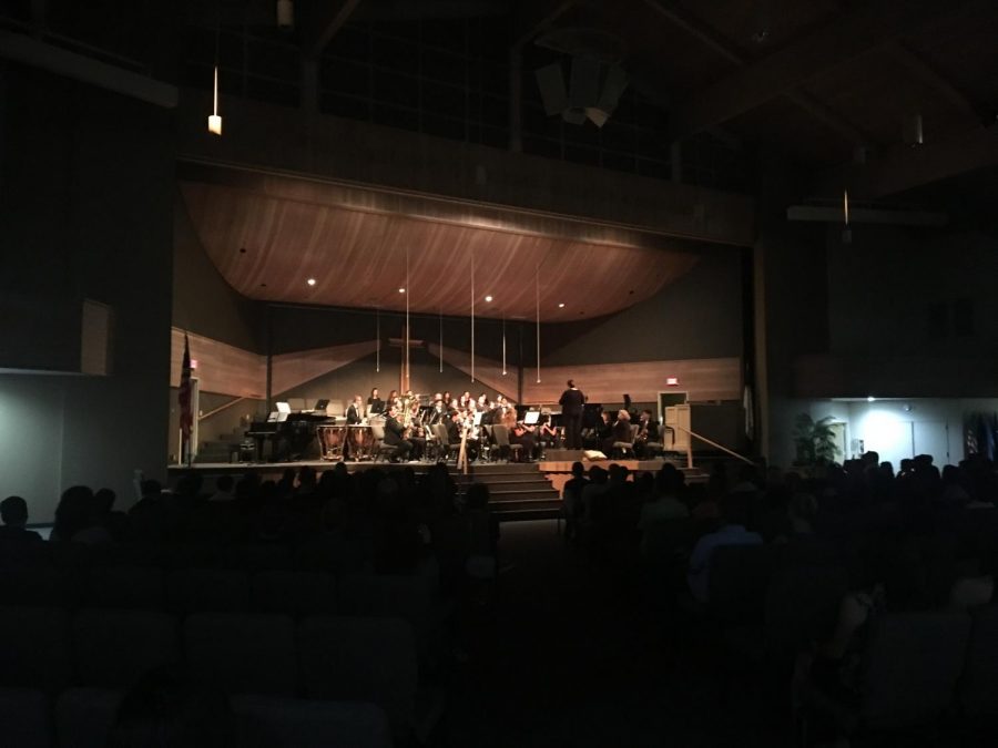 SCHS orchestra performing ¨Double Trouble.¨