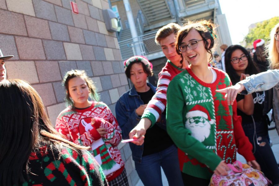 On the last day of school before winter break, students demonstrated their holiday spirit by showing off their ugliest Christmas sweater.
