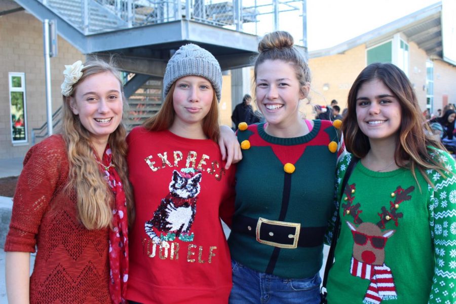 On the last day of school before winter break, students demonstrated their holiday spirit by showing off their ugliest Christmas sweater.
