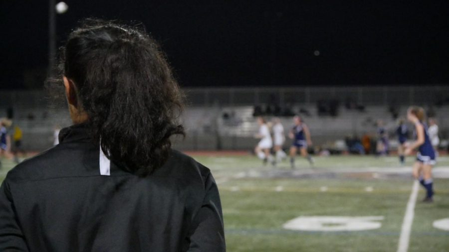 Jessica Rosas watches her players try desperately to take the lead.
