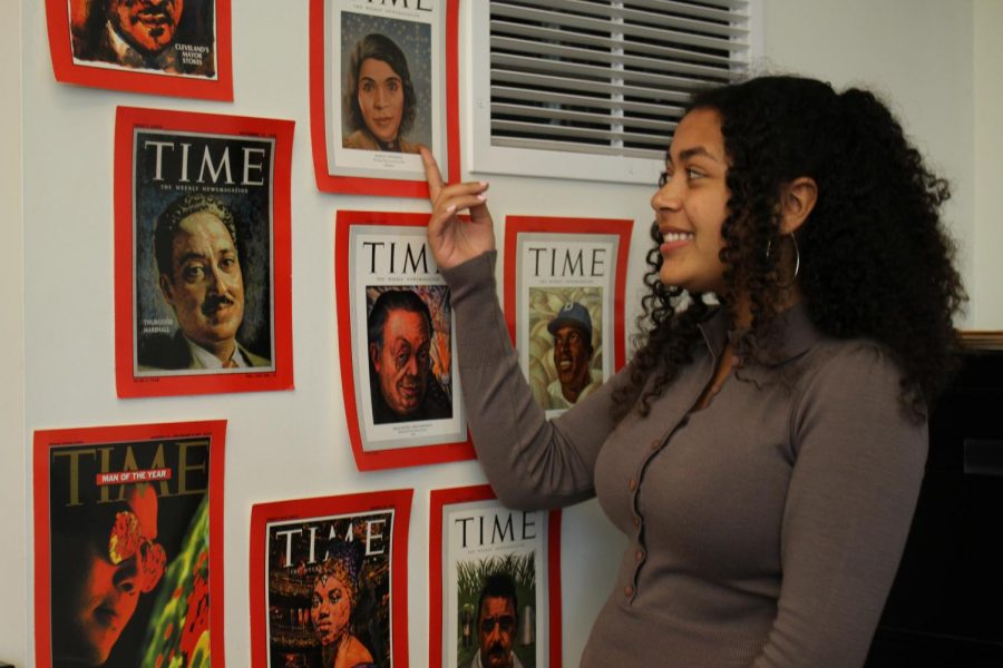 In honor of black history month, Ms. Williams hung up black historical figures in her classroom to bring awareness. 