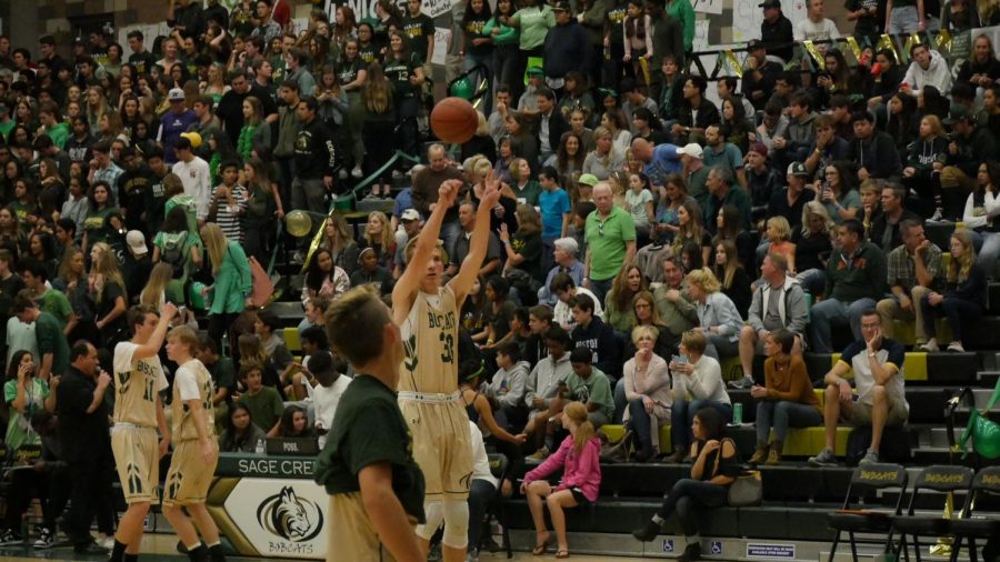 Sonck lays down a three pointer for the Bobcats.