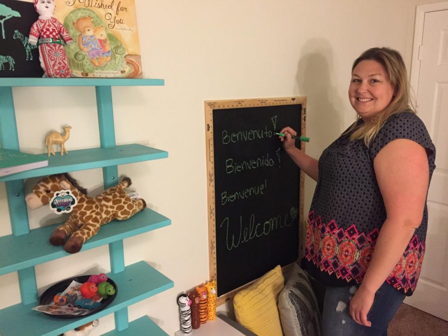 Allison and Samantha Williams prepare the new baby room as they anticipate the AP Psychology teacher’s confirmation for adoption.