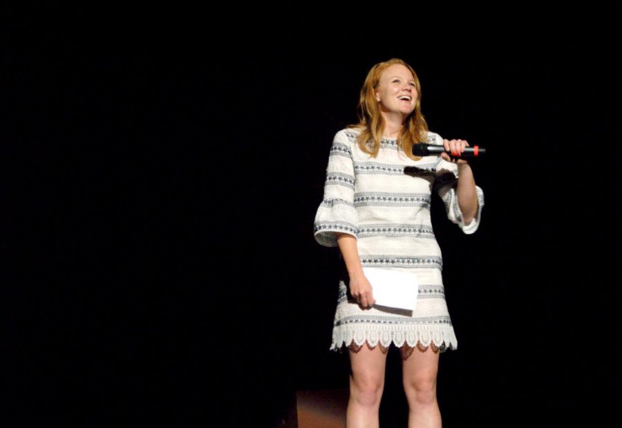 The drama teacher, Ms. Porter, took the time at the beginning of the final show to say a few words about the show and about her students. Not only is Ms. Porter well-loved by all those that have her, but she certainly knows how to put on a good show.