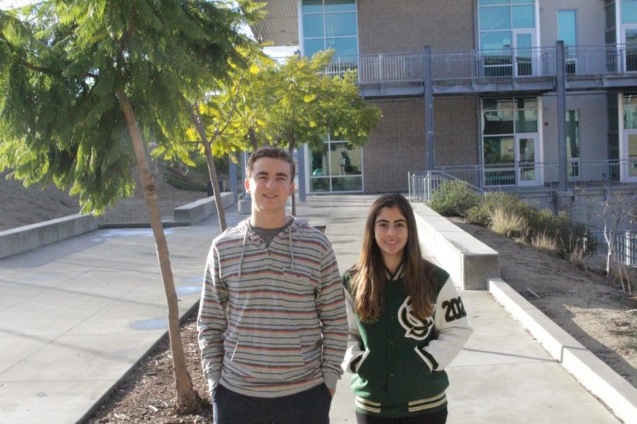 President Katelyn Kennedy and Vice President Jacob Caruso pose for a photo. Both leaders are excited and ready for what junior year brings.