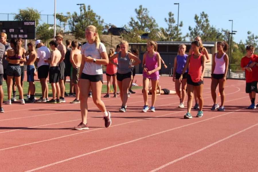 The team recovers together after a long workout. Excited for the season ahead of them, they will do anything for the team to be successful. 

