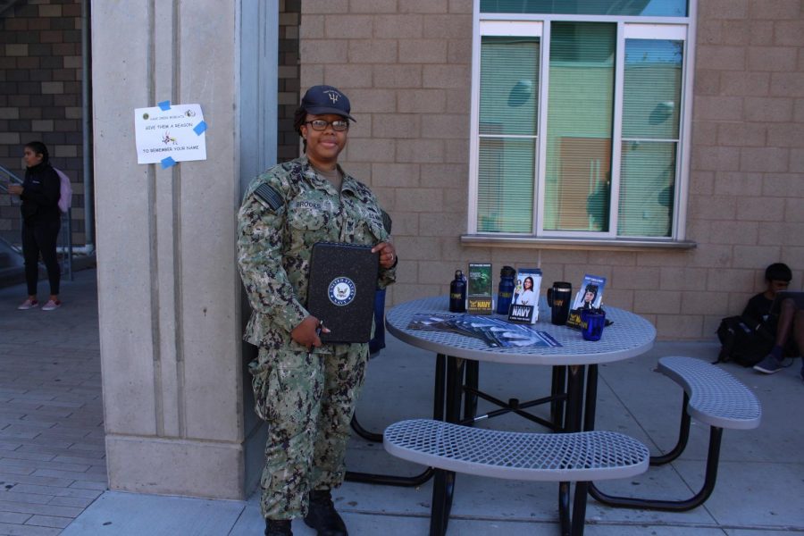 A representative from the Navy stopped by during lunch on Thursday, Oct. 3. Students were able to go to the Bobcat Arena and learn more about what the Navy has to offer. 