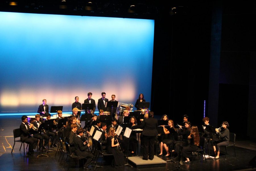 The Ensemble performance in the fall concert was in honor of those who have served our country. During the performance branches were announced and people were recognized for their service.