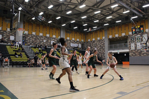 Sage Creek claims the ball and runs through Coronado’s defense to gain the advantage. Sage Creek and Coronado were on the move as both teams tie up the points. 