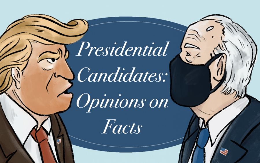 Donald Trump facing Joe Biden in the race to the Presidential Election on November 3rd. As voting beings, it’s important to know not just who, but what values and changes a vote is going toward. (Visual by Tiffany Leyva)