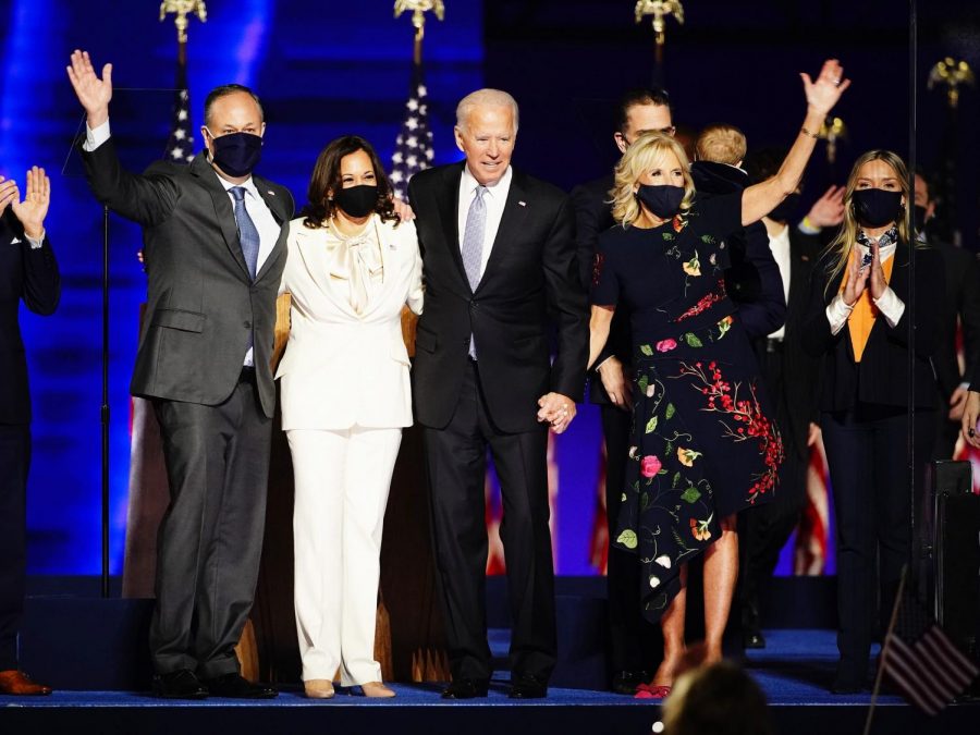 President elect Joe Biden and Vice President elect Kamala Harris celebrate winning the presidential election on November 7th in Wilmington Delaware.
After winning the election, both Biden and Harris delivered their victory speech and celebrated with family and friends. Their supporters in the crowd cheered while fireworks shined in the sky illuminating their victory.