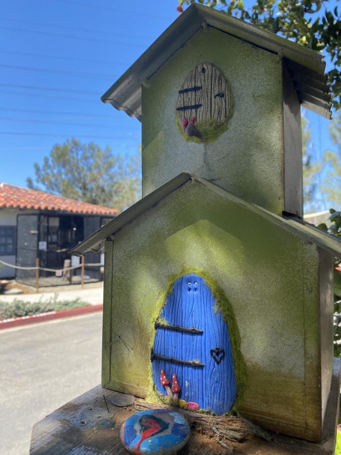 Sunlight beams through the trees onto the fairy house at Agua Hedionda Lagoon’s Fairyland. Children and families can be spotted often enjoying the magical display. 