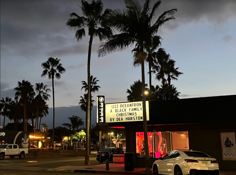 The New Village Arts building in the Carlsbad Village is surrounded by palm trees and ocean breeze. New Village Arts is excited to entertain the Carlsbad community with Christmas plays. 