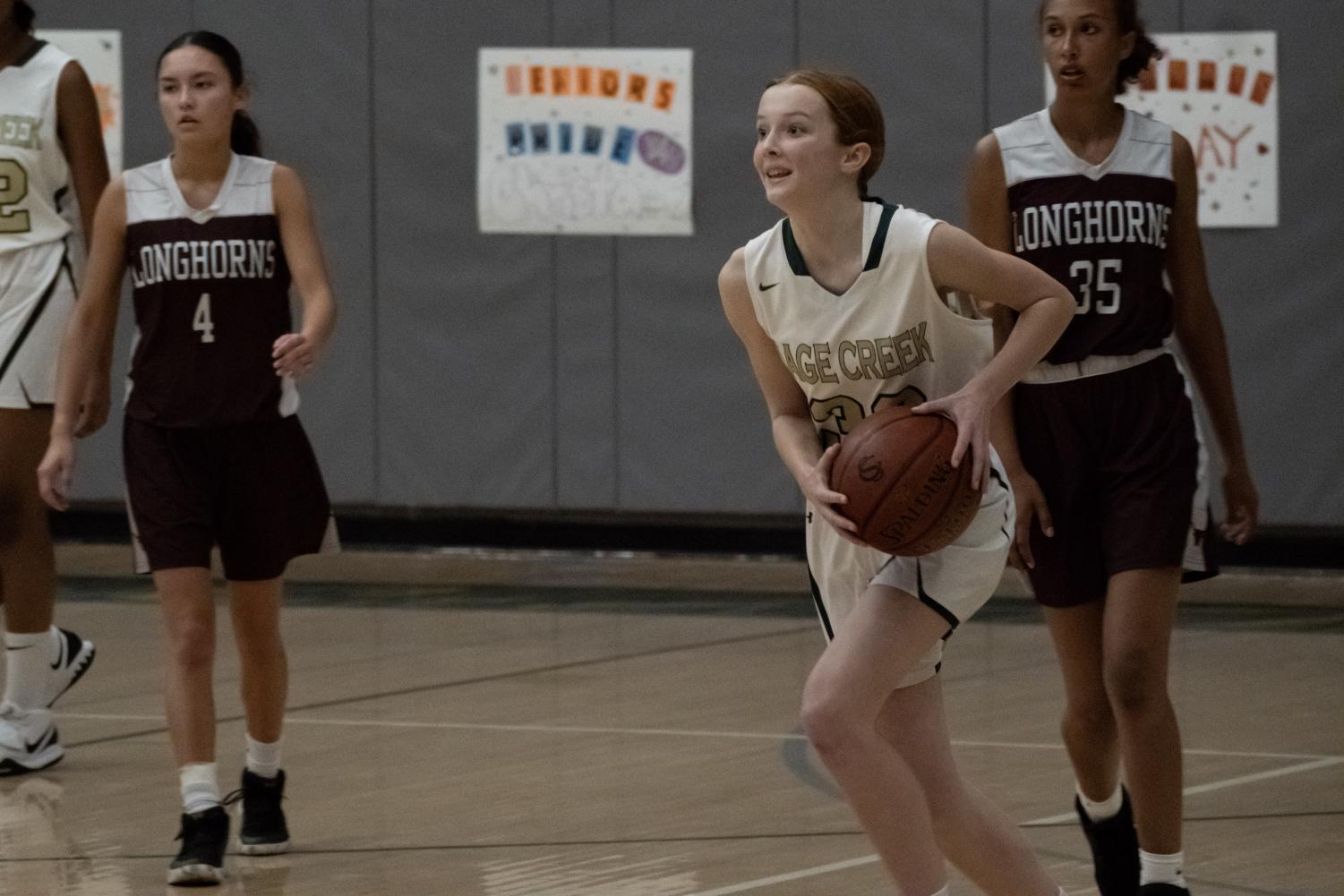 JV Girls Basketball in their Final Game of the Season