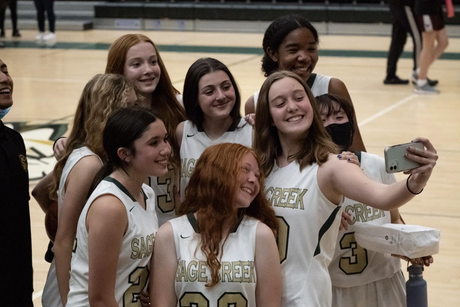 JV Girls Basketball in their Final Game of the Season