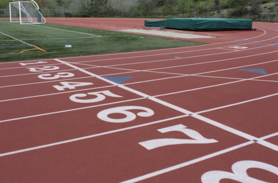 The Sage Creek Track starting lineup. This Track is home of the Sage Creek Track and Field athletes.