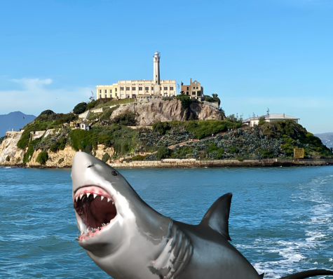The prison where the students (and two teachers) are held is surrounded by man-eating sharks. This helps prevent line-cutting