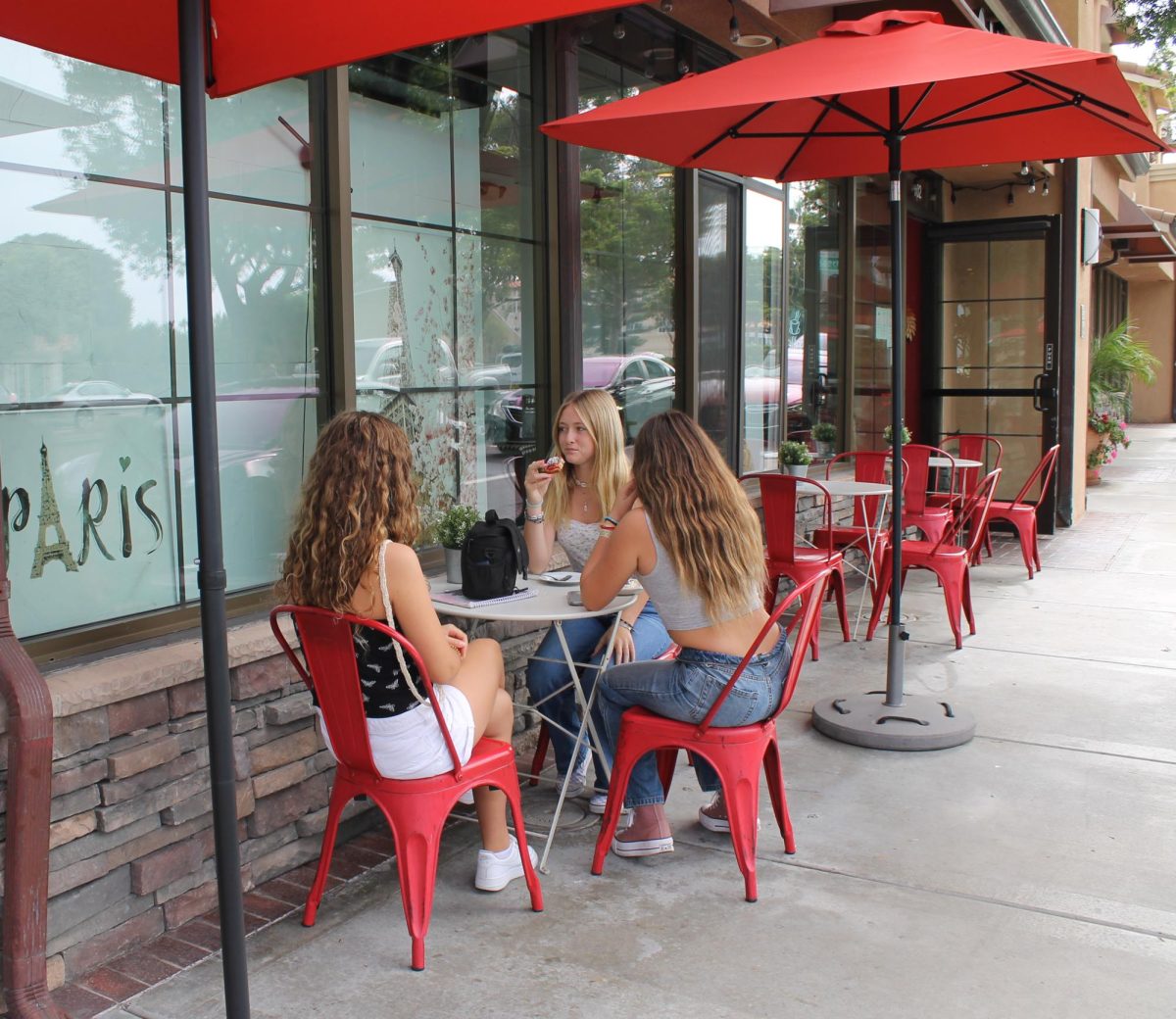 Holley and her friends enjoyed their first time at French Corner. The cafe also has an outdoor area for sitting.