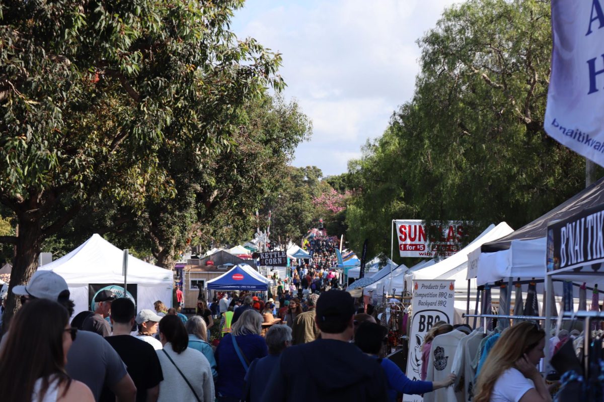 The Carlsbad Village Street Faire happens twice a year. The Faire brings in over 100,000 people each time it happens.