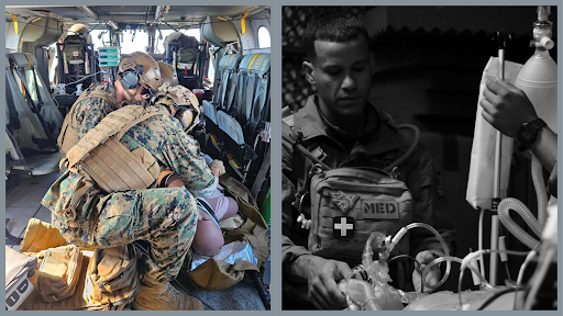 The U.S. Navy Medical flight team stabilizes a critical patient via helicopter transport to a level-one trauma center for definitive care.
-Students building their Biomed foundation will realize it’s key to succeed in action-filled occupations like this one.