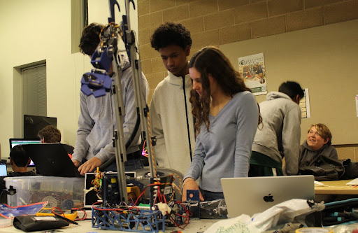 Natalia Bonanno and Team Catalyst use different techniques to ensure the robot is functioning properly. They work together to guarantee their machine is ready for upcoming competitions.