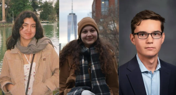 Nadia Razzaq, Isabella Bernabeo, Nick Cepek (Right to Left)