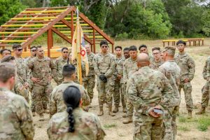 The 340th Brigade Support Battalion of the California National Guard doing field training at Camp San Luis Obispo. National Guard Battalions such as this have been being sent across the nation to Democratic Cities under federal authority.  