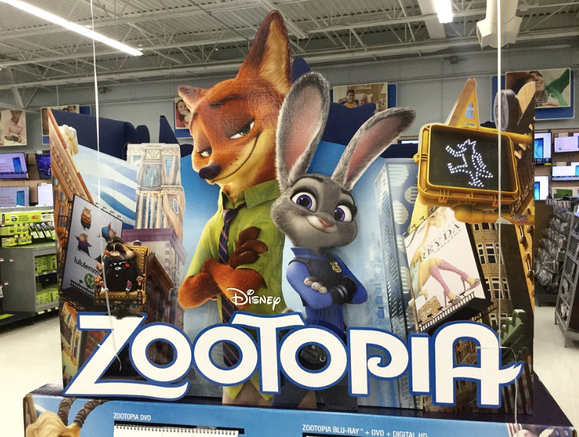 This image shows a poster for “Zootopia.” “Zootopia” was released in 2016.